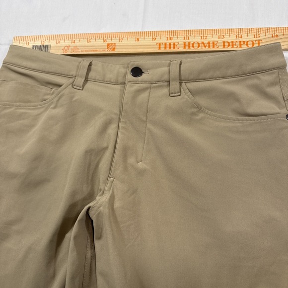 PANTS GOLF Lululemon ABC 5-Pocket Men 31 X 30 TAN Classic Fit Technical LM5426S - Picture 4 of 9